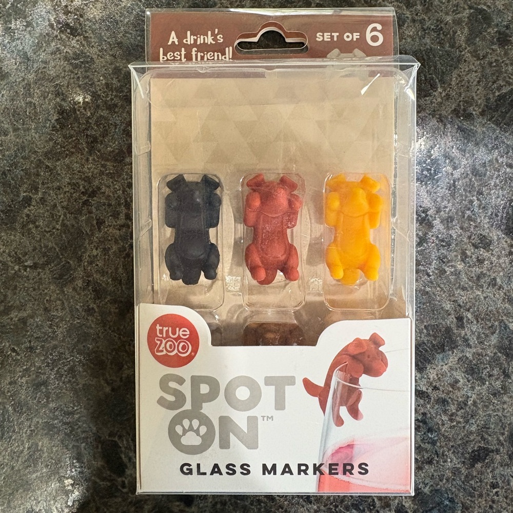 Glass Markers - Set of 6 Dogs